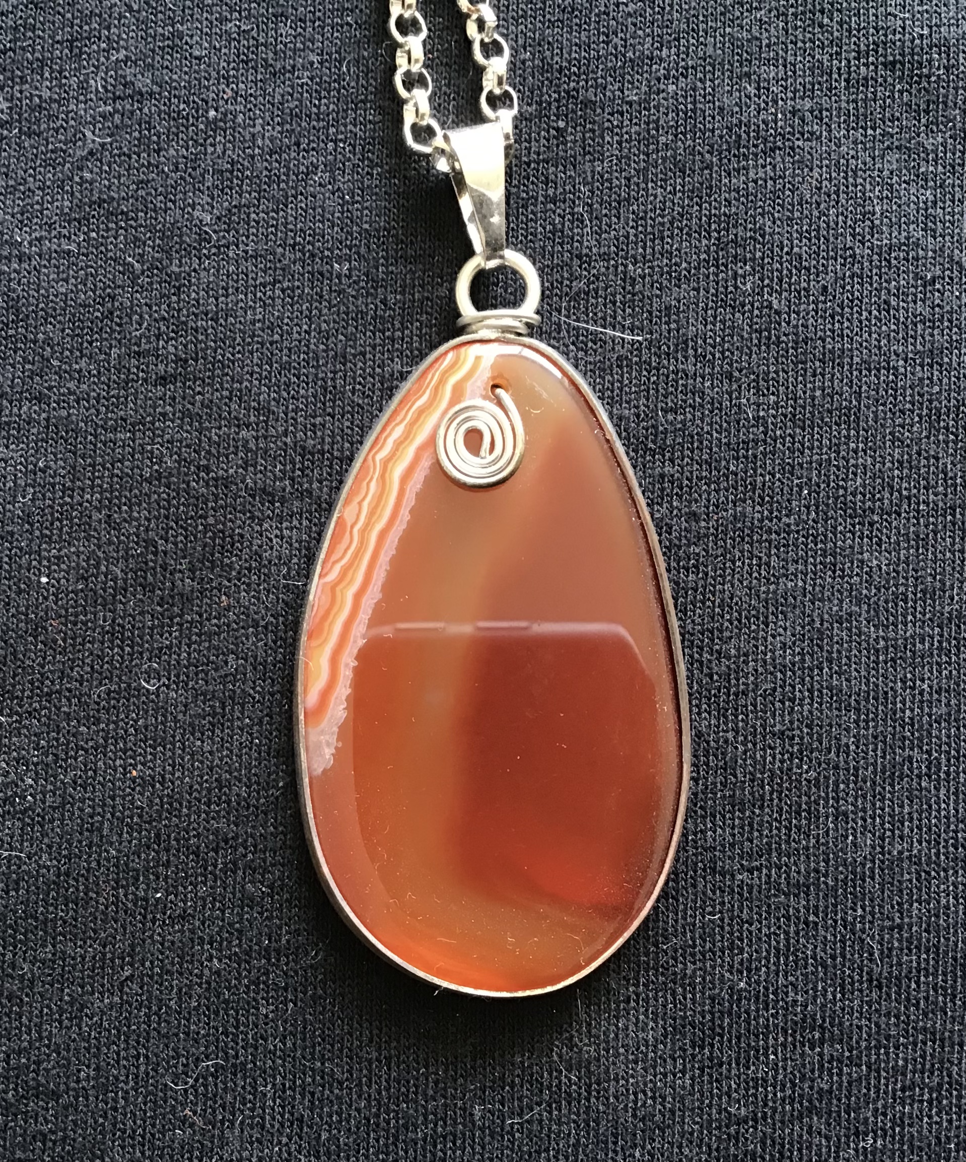 14K Gf Red Agate Necklace with Red Coral Druzy Pendant – LeTara
